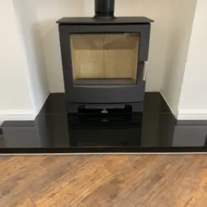 Polished Granite Hearth Two pieces with join 20mm solid with 30mm upstand